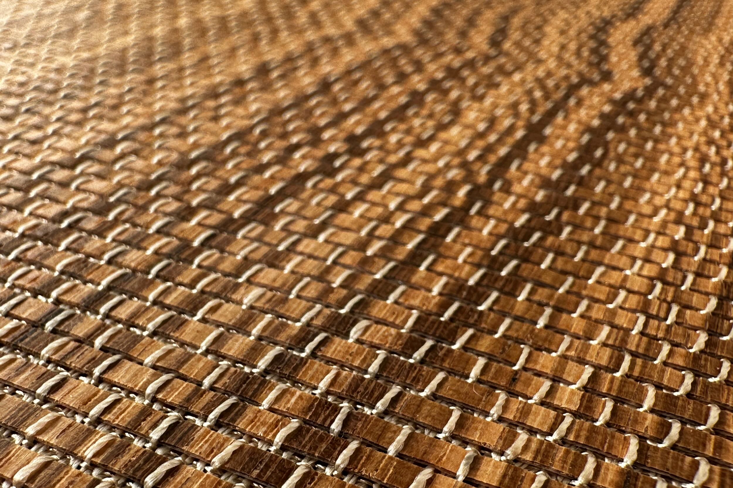 Angle 1 of Ki-ori wood fabric in Zebrano